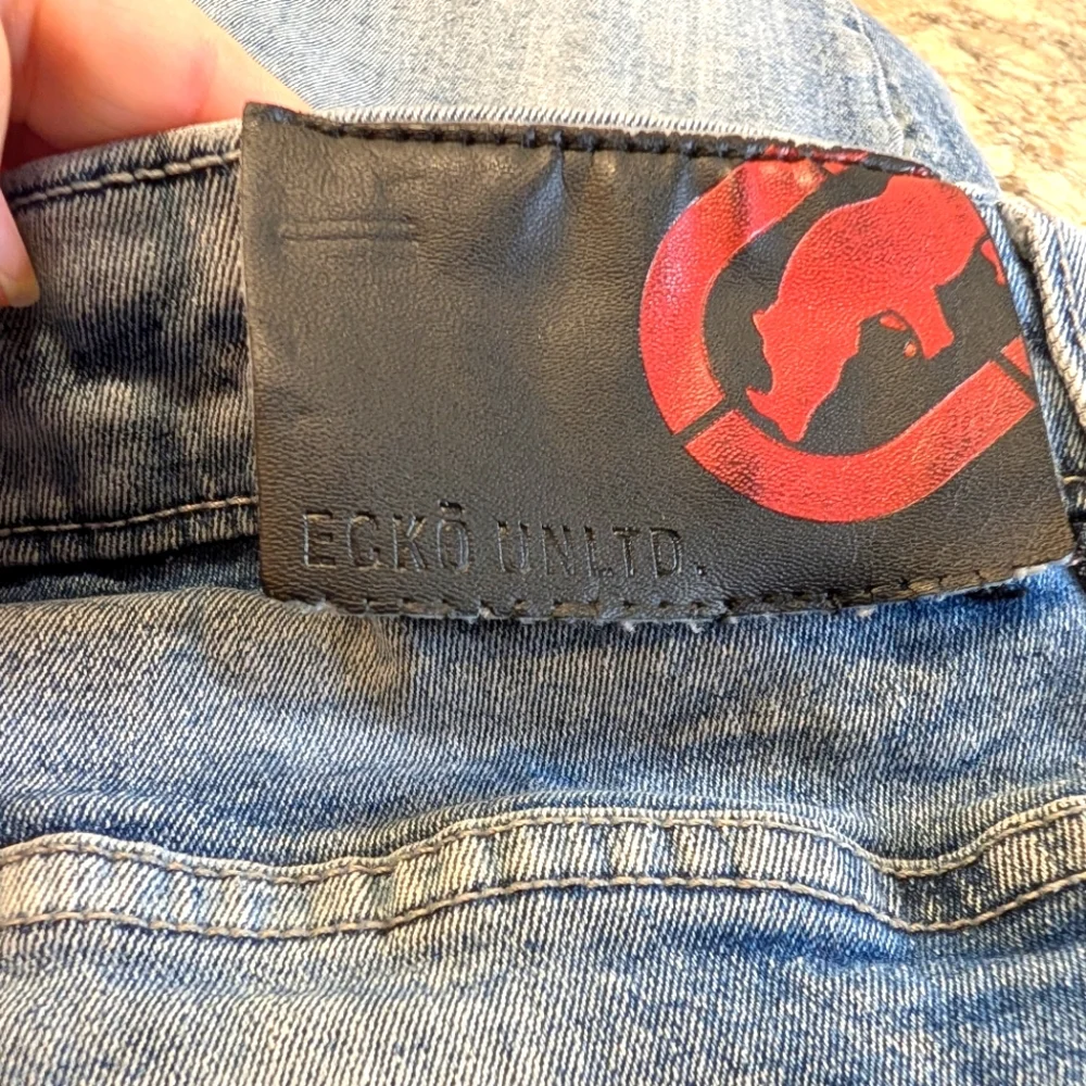 Mens Ecko Unltd. Light Blue Denim Skinny Fit Jeans Size 40